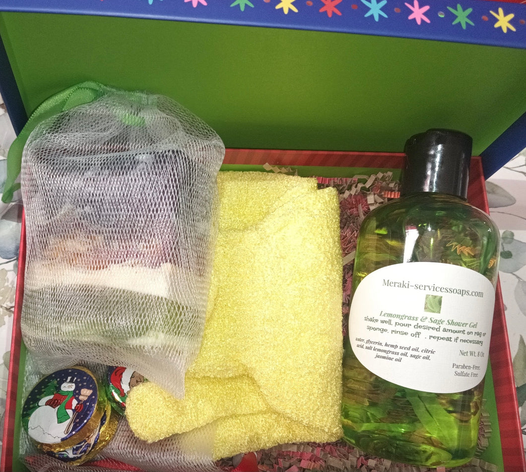 Lavender and sage body wash gift set